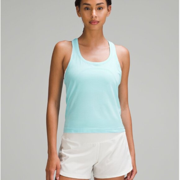 lululemon athletica Tops - Lululemon Swiftly Tech Racerback Tank Top Cyan Blue Size 8